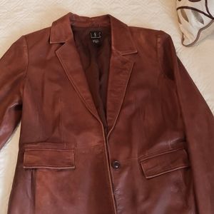 100% leather blazer
